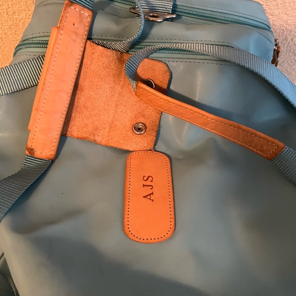 Jon Hart Design Aqua and Tan Duffel Bag - Picture 6 of 13